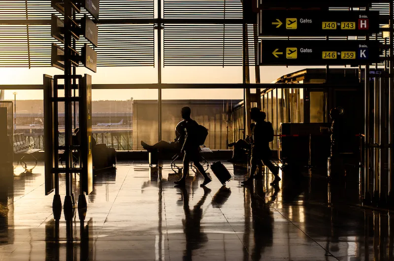 Airport terminal interior